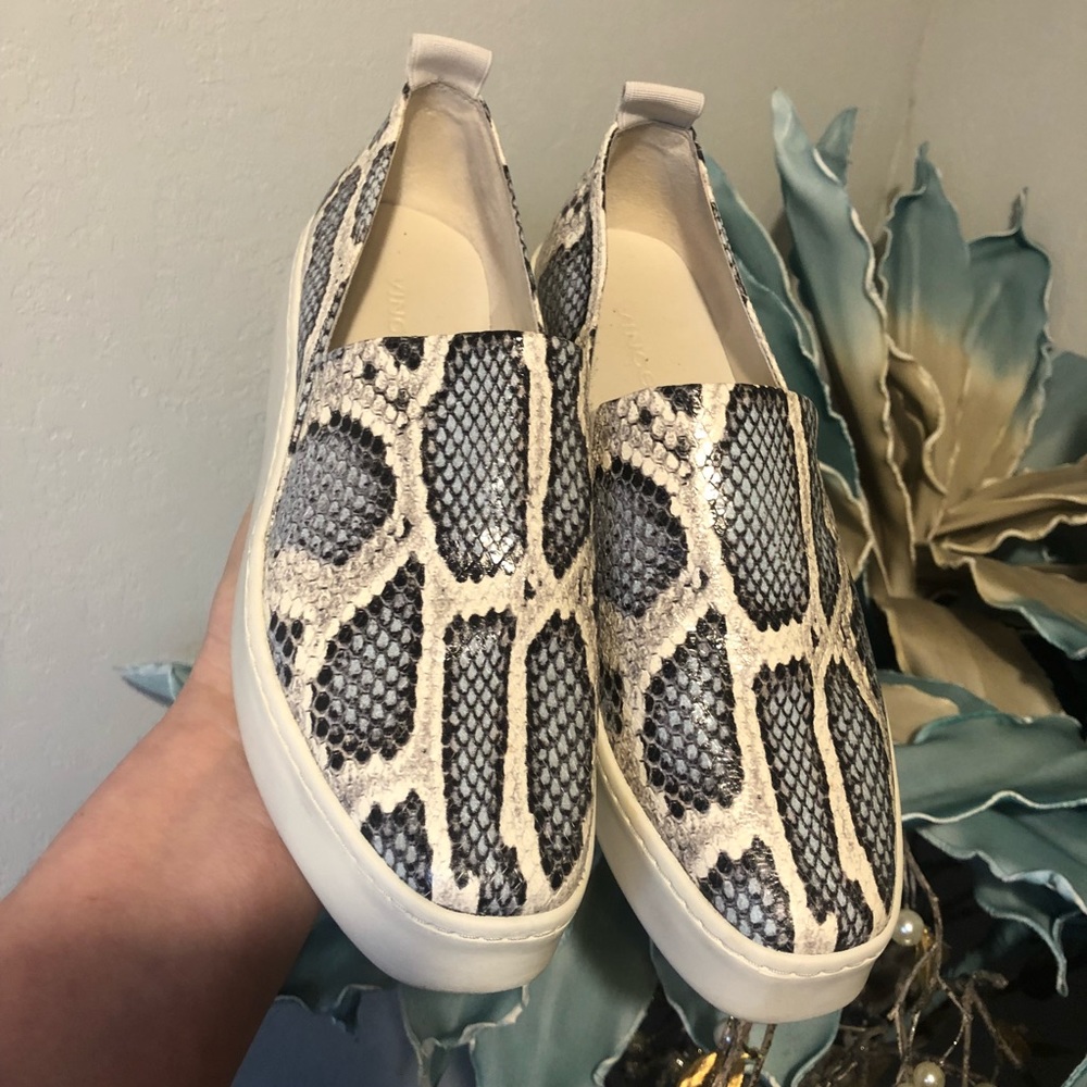 Vince. Snake/ Python Platform Slip On Sneakers - image 2